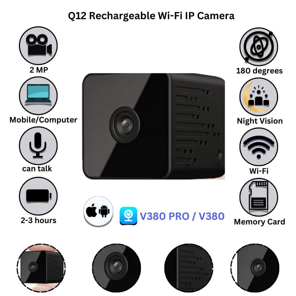 Q12 Rechargable Wifi IP Camera.